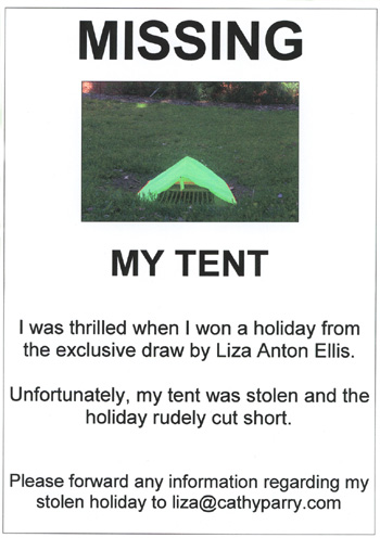 missing tent sign